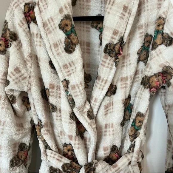 Plaid Teddy Bear Robe - Picture 3 of 5